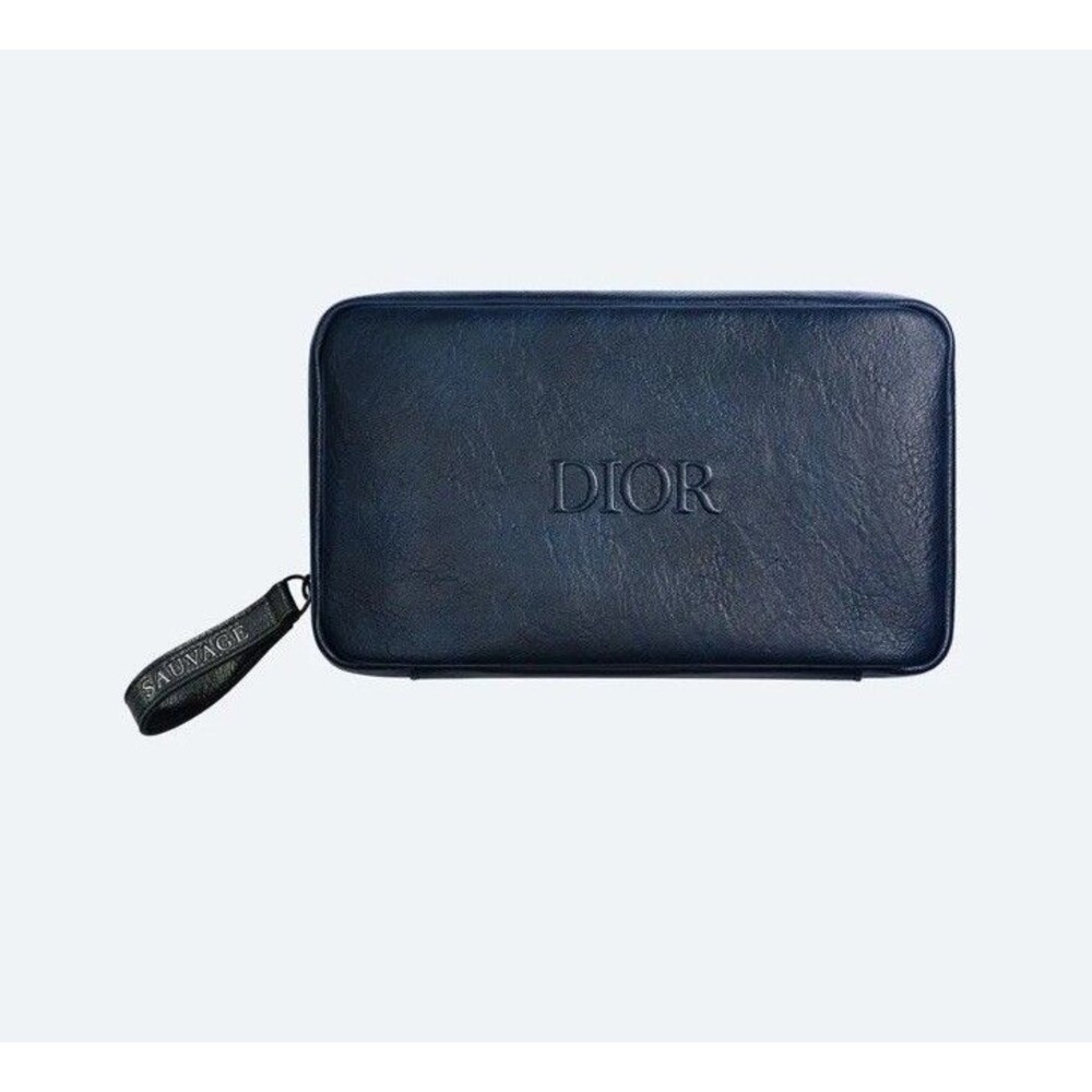 Dior Beauty Sauvage Toiletry Pouch Slate Blue Convertible GWP New In Box Men